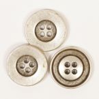 Пуговица Drops металл Round (silver) (20mm) #533