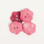 Пуговица Drops жемчуг Flower (red) (15mm) #617